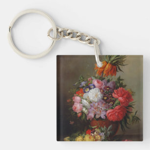 Cornelis Johannes van Hulsteijn Vase met Flowers Sleutelhanger