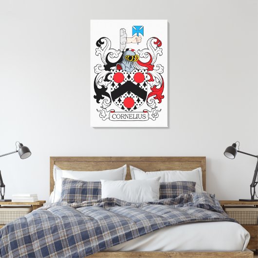 Cornelius Family Crest Canvas Afdruk (Insitu (Slaapkamer))