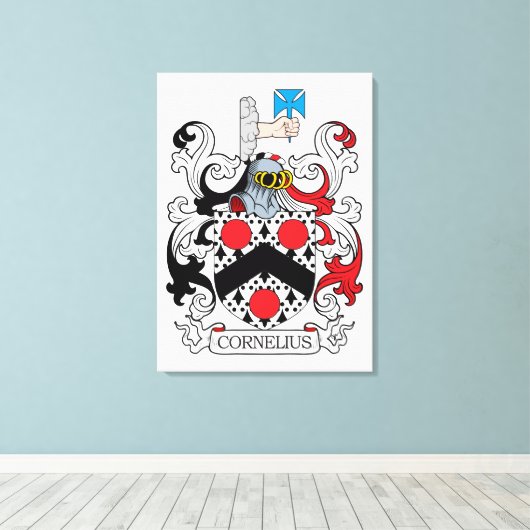 Cornelius Family Crest Canvas Afdruk (Insitu (Houten vloer))