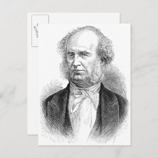 Cornelius Vanderbilt, c.1877 Briefkaart (Voorkant / Achterkant)