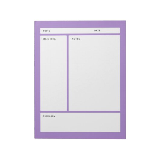 Cornell Notes (gewoon) Notitieblok (Gedraaid)