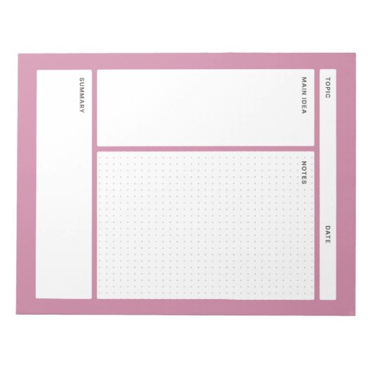 Cornell Notes (punt) Notitieblok (Voorkant)