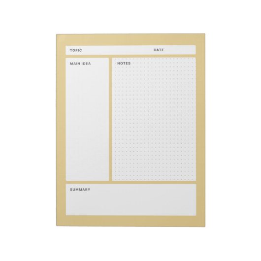 Cornell Notes (punt) Notitieblok (Gedraaid)