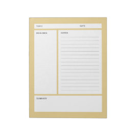 Cornell Notes (regel) Notitieblok