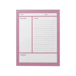 Cornell Notes (regel) Notitieblok