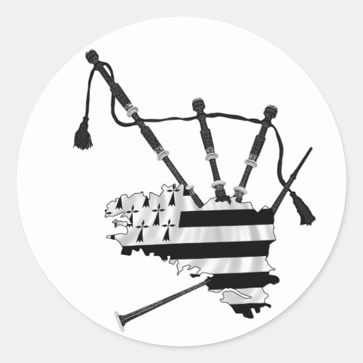 Cornemuse Bretonne Ronde Sticker (Voorkant)