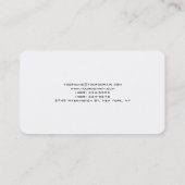 Corner arrondi Script gris blanc Carte de visite r (Dos)