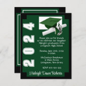 Corner Block Green & Black Afstuderen Kaart (Voorkant / Achterkant)