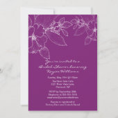 Corner Blossom Magenta Bridal Shower Uitnodiging (Voorkant)