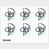 Corner Coton de Tulear Ronde Sticker (Vel)