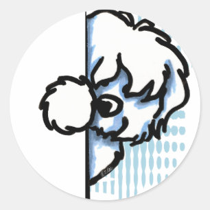 Corner Coton de Tulear Ronde Sticker