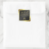Corner Glitter Black en Gold Ingredient Labels (Tas)