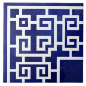 Corner Greek Meander - Grieks sleutel Ornament Tegeltje (Voorkant)