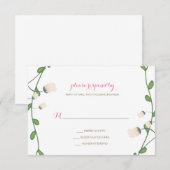 Corner Peony Wedding RSVP (Devant / Derrière)