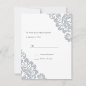 Corner Scroll Reply RSVP Kaartje (Voorkant)