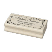 Corner Swirls Lijst retouradres Rubberstempel (Stempel)