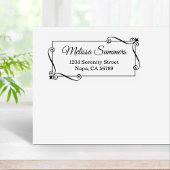 Corner Swirls Lijst retouradres Rubberstempel