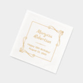 Corner Swirls Square Lijst Verjaardag Folie Servetten (Links)