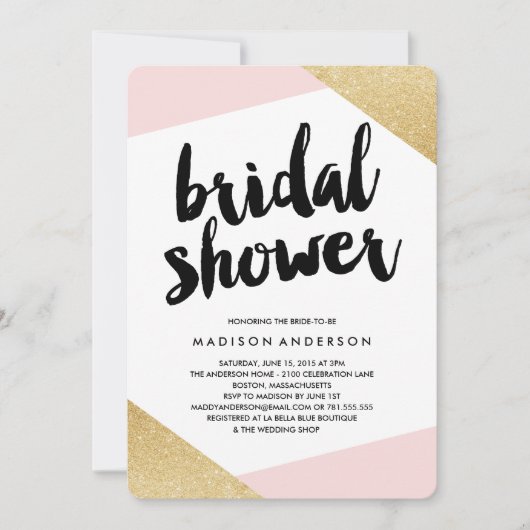 Corners Invitation de la douche nuptiale (Devant)