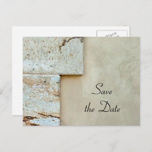 Cornerstones Bruiloft Save the Date Aankondiging (Voorkant / Achterkant)