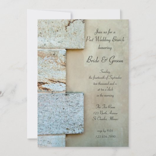 Cornerstones Post Mariage Brunch Invitation (Devant)