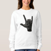cornes diable main femmes sweatshirt (Devant)