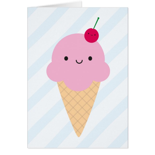 Cornet de crème glacée de Kawaii (Devant)
