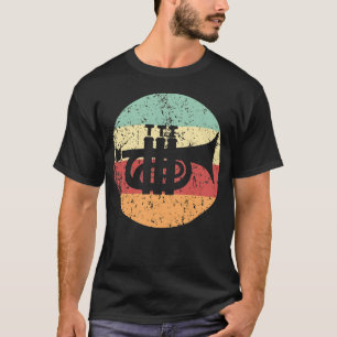 Cornet Trompet Retro Muziekinstrument Icon T-shirt