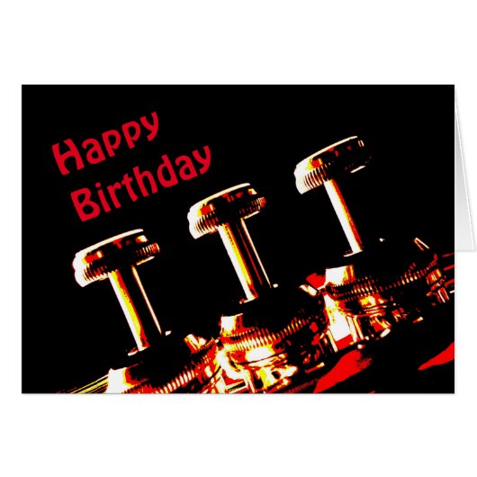 Cornet Valves Birthday Kaart (Voorkant Horizontaal)