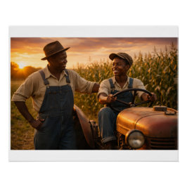 Cornfield at Sunset Perfect Poster