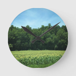 Cornfield in Rural North Carolina Poster Ronde Klok