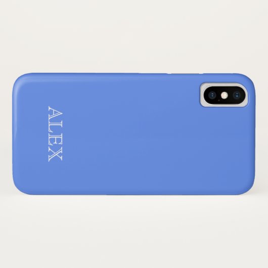 CORNFLOWER BLAUW Vaste achtergrond iPhone X Hoesje (Achterkant (horizontaal))