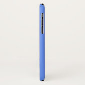 CORNFLOWER BLAUW Vaste achtergrond iPhone X Hoesje (Achterkant/links)