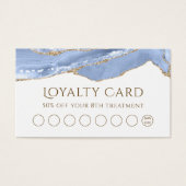Cornflower Blue Agate Loyalty Kaart (Voorkant)
