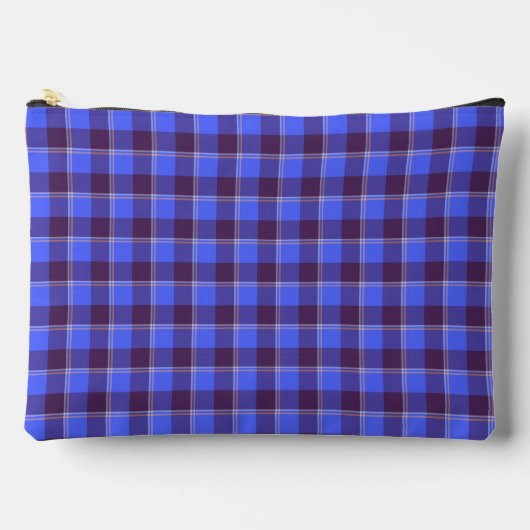 Cornflower Blue and Livid Brown Plaid Etui (Voorkant)