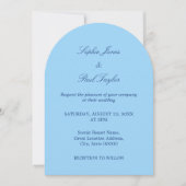 Cornflower Blue Arch Faire-part de mariage (Devant)