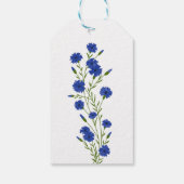 Cornflower Blue Botanical Wedding Cadeaulabel (Achterkant)