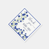 Cornflower Blue Botanical Wedding Servet (Hoek)