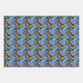 Cornflower Blue Bruids Huwelijk   Inpakpapier Vel (Voorkant)