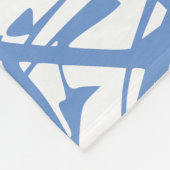 Cornflower Blue Floral Monogram Fleece Deken (Hoek)