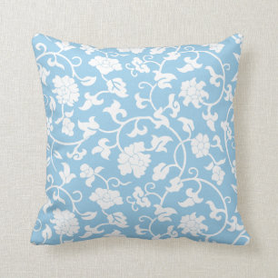Cornflower Blue Floral Pillow Kussen