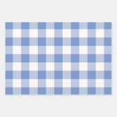 Cornflower Blue Gingham Check Pset Inpakpapier Vel (Voorkant 3)