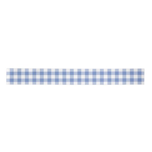 Cornflower Blue Gingham Check Pset Patroon Lint (Voorkant)