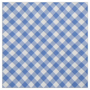 Cornflower Blue Gingham Gingham Gecontkered print Stof