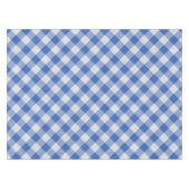 Cornflower Blue Gingham Pset Checkered Pattern Tafelkleed (Voorkant (Horizontaal))