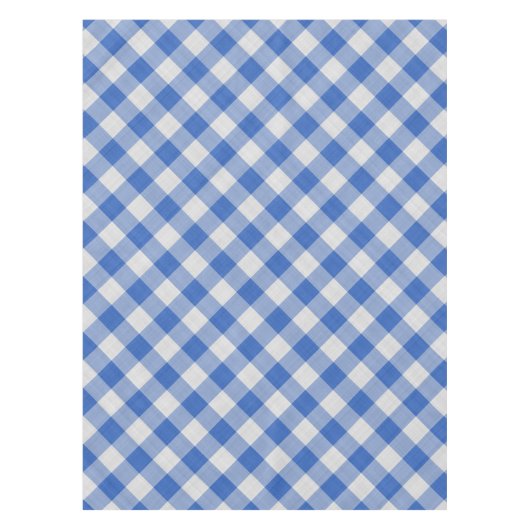 Cornflower Blue Gingham Pset Checkered Pattern Tafelkleed (Voorkant)