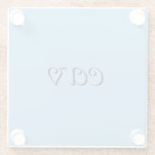 Cornflower Blue Glazen Onderzetter (Achterkant)