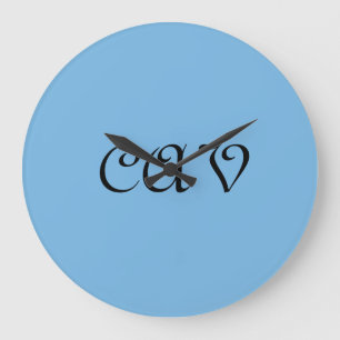 Cornflower Blue Grote Klok