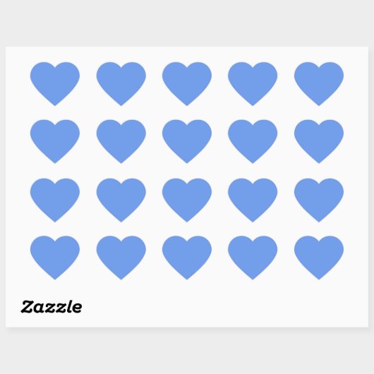 Cornflower Blue Hart Sticker (Vel)