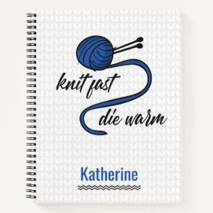 Cornflower Blue Knit Fast, Die Warm Notitieboek